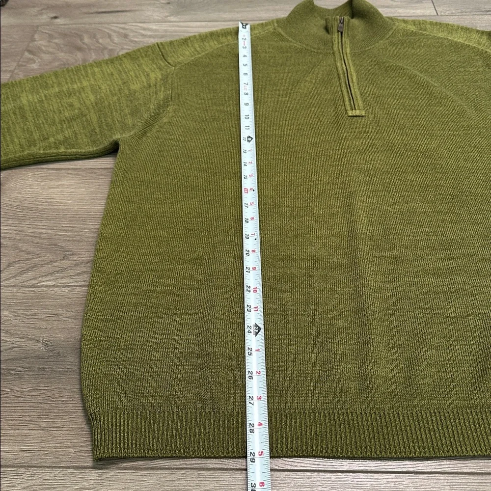 Tommy Bahama 1/2 Zip Silk Cotton Blend Long Sleeve Sweater Green Size XL‎